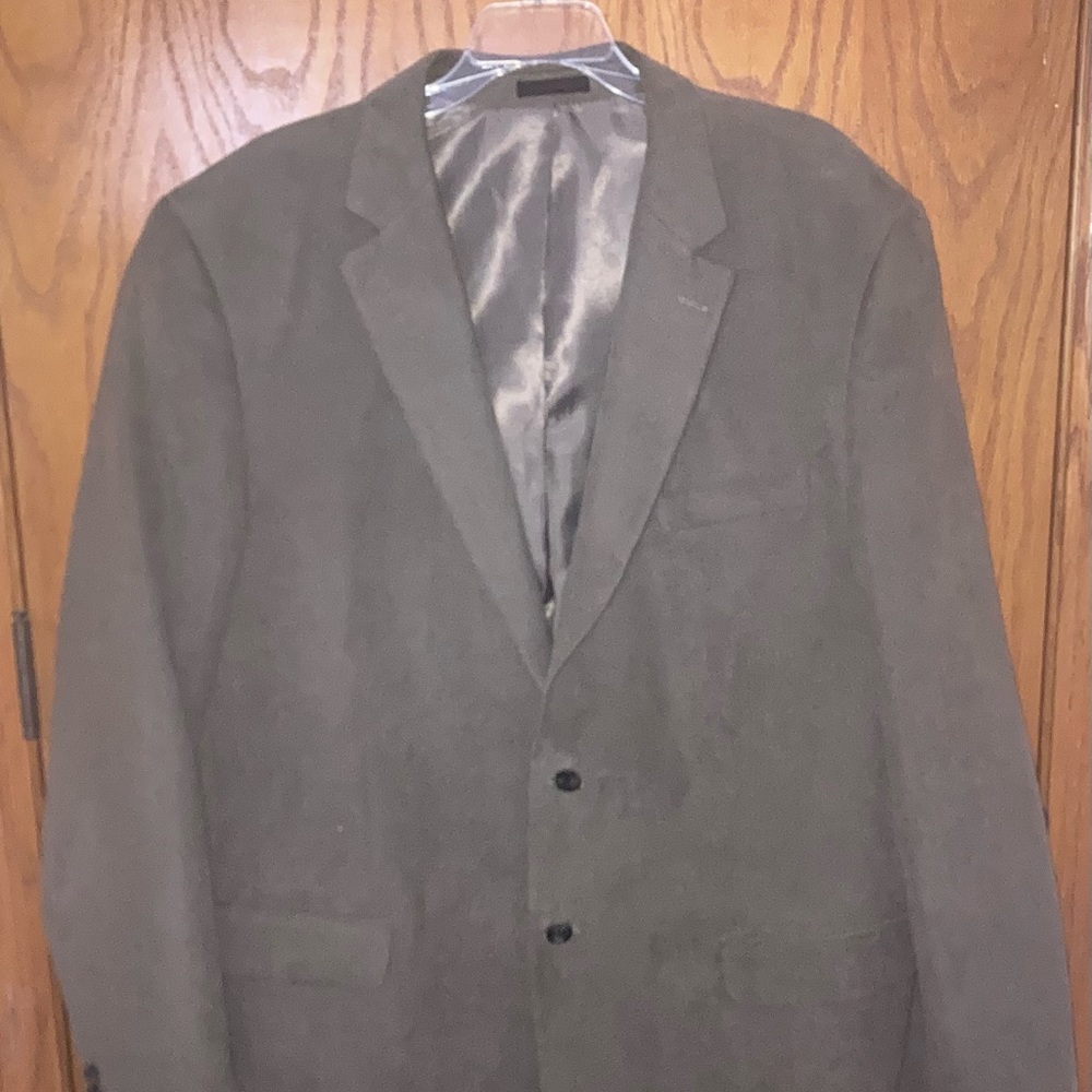 Andrew Fezza Men’s Sport Jacket.  Green Gray.  Size 48L